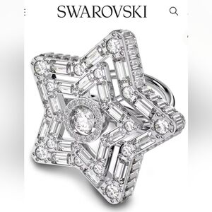 MASSIVE "STELLA" AUTHENTIC GENUINE SWAROVSKI GIANT STAR 🌟 HEARTBEAT 💓 RING